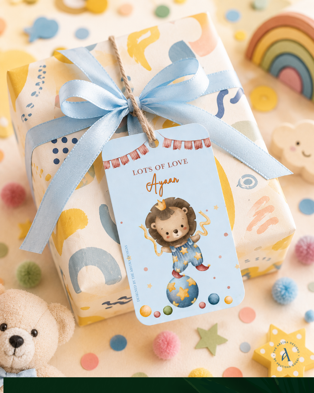 Ayaan lion gift tag