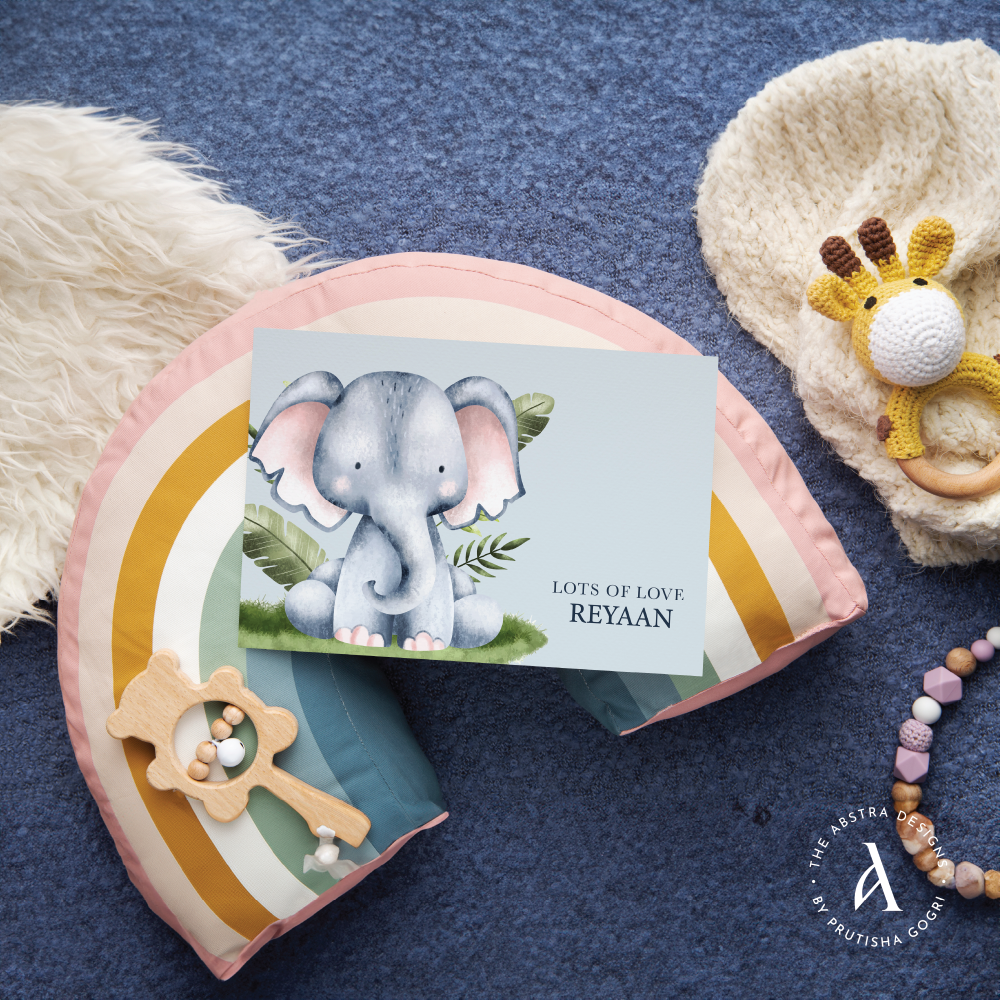 Reyaan elephant notecard